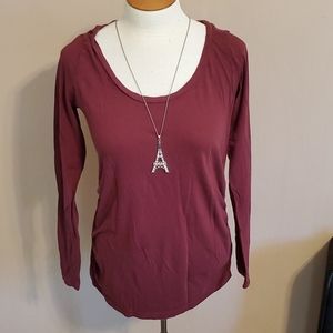 Old Navy long sleeve marin berry maternity top SP